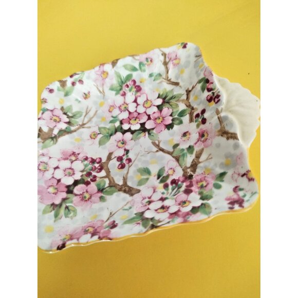 Vintage Shelley Floral Chintz Maytime Jam Trinket Dish 1940's RARE! - Picture 11 of 11